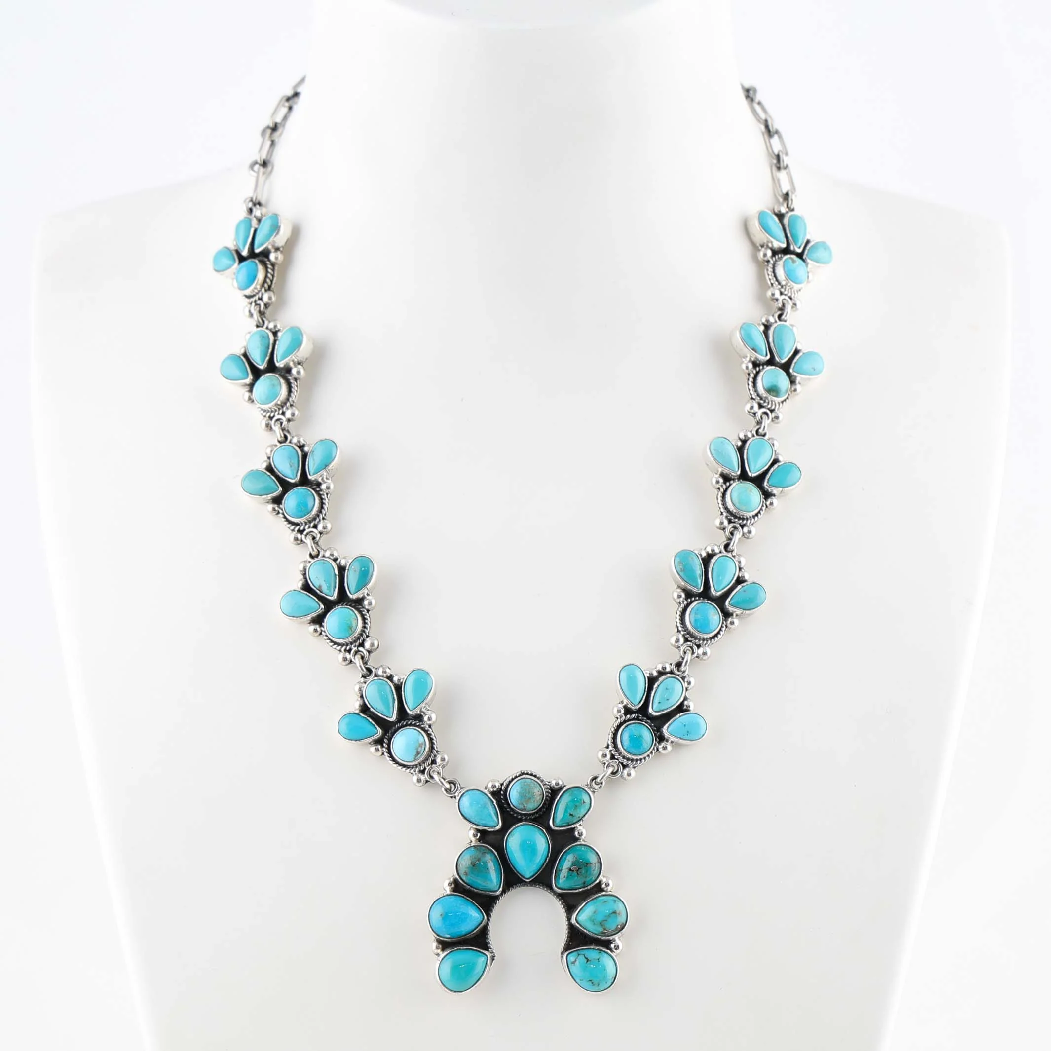 Turquoise Squash Blossom Necklace