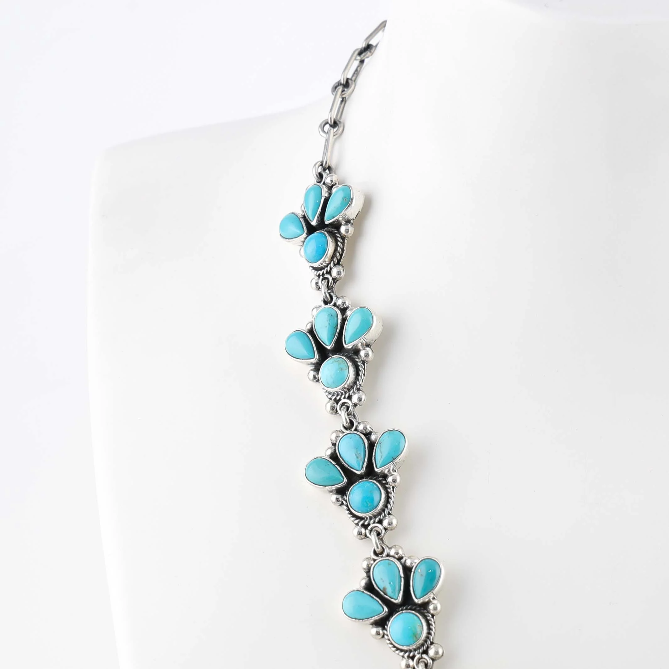 Turquoise Squash Blossom Necklace - Image 3