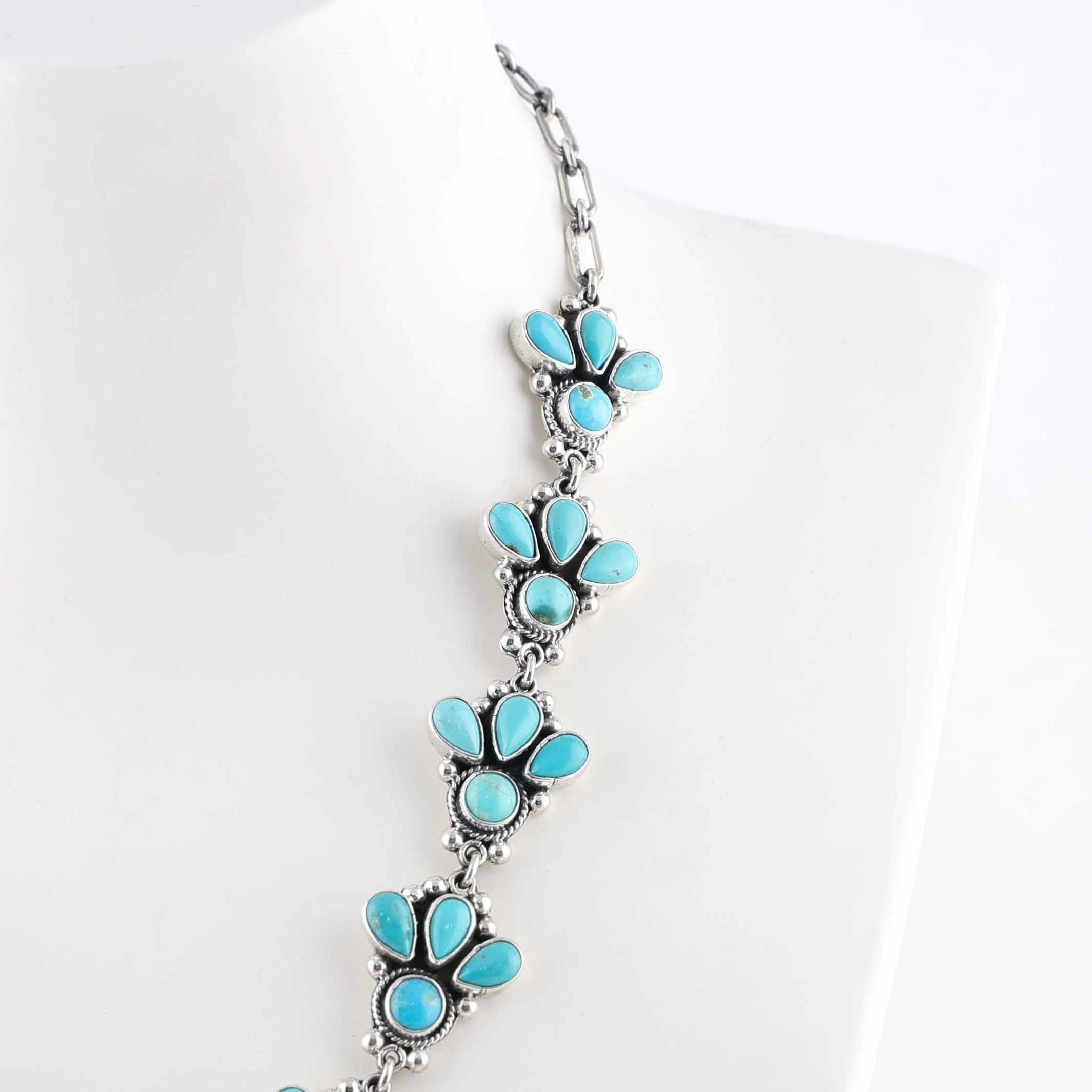Turquoise Squash Blossom Necklace - Image 4