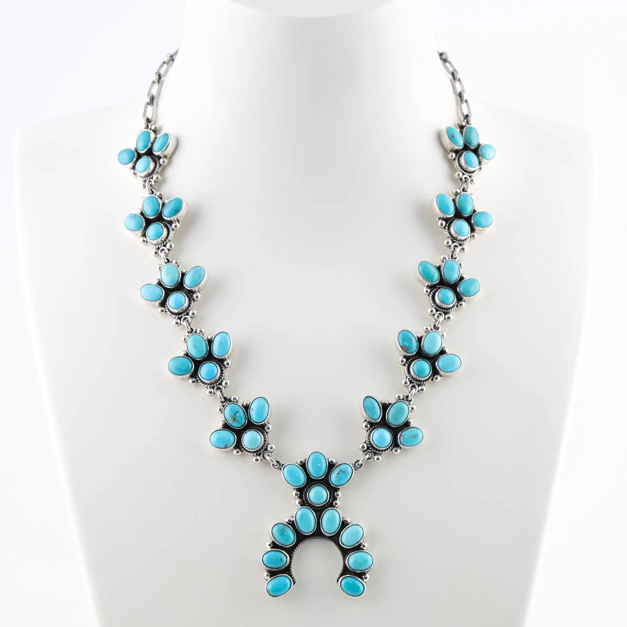 Turquoise Squash Blossom Necklace