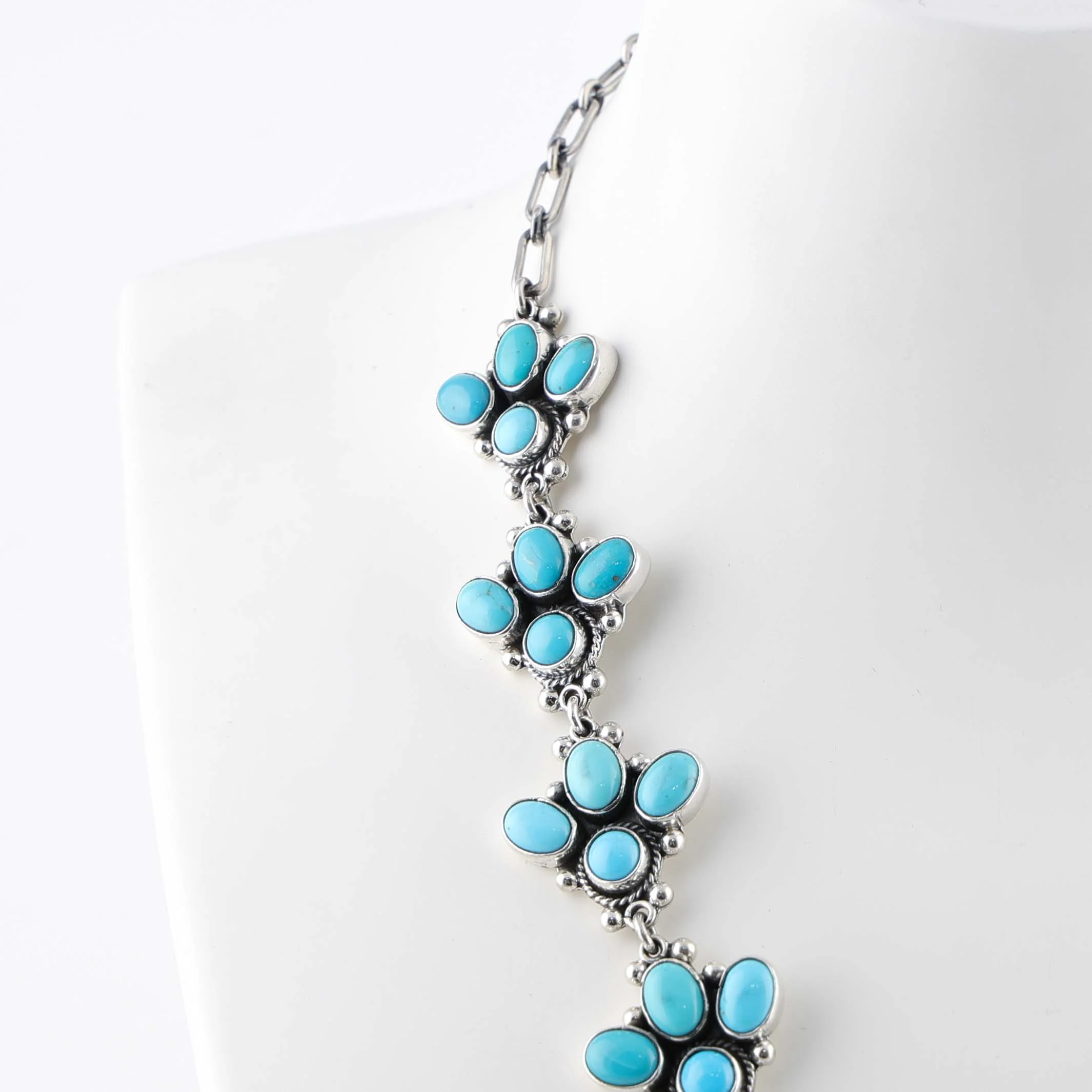 Turquoise Squash Blossom Necklace - Image 3