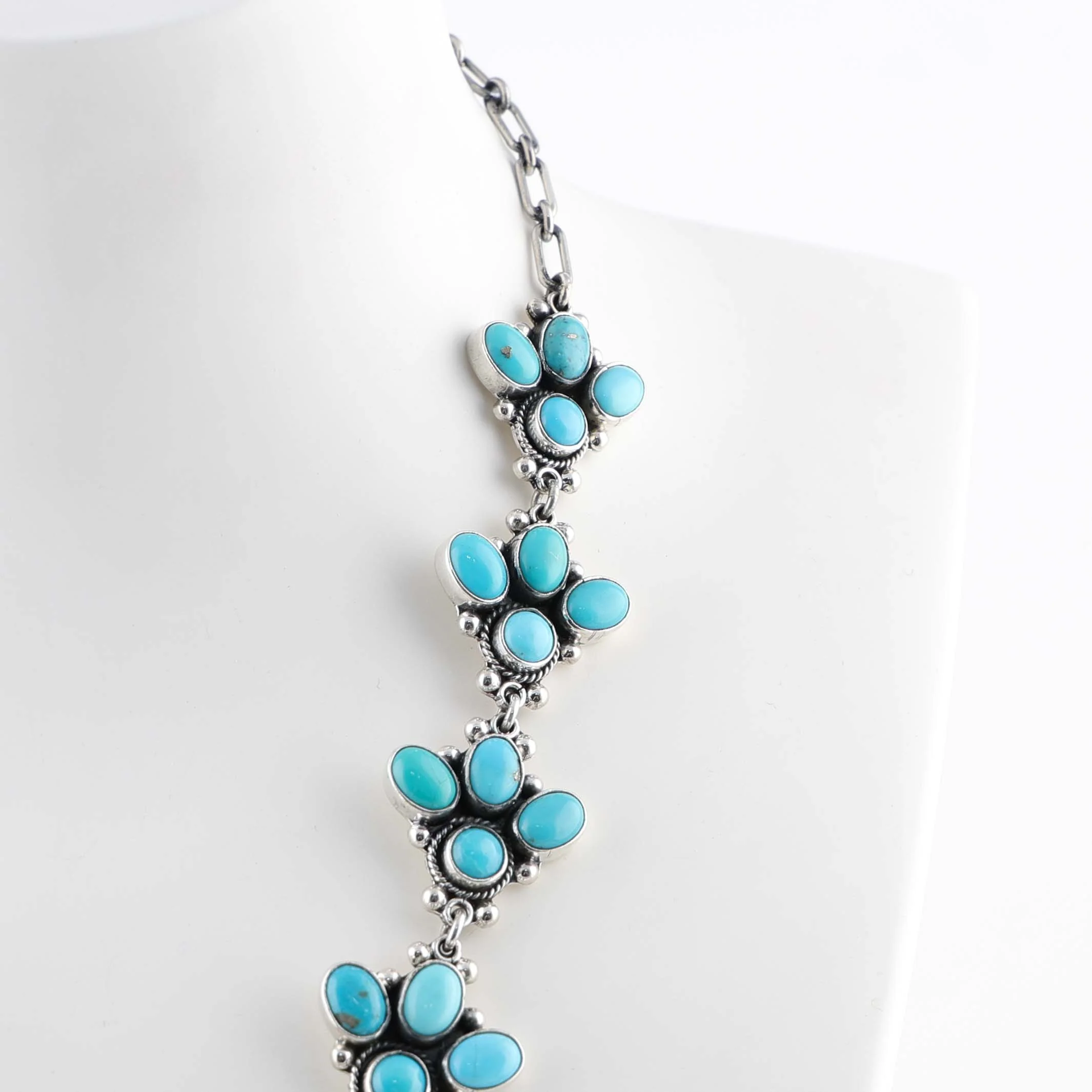 Turquoise Squash Blossom Necklace - Image 4