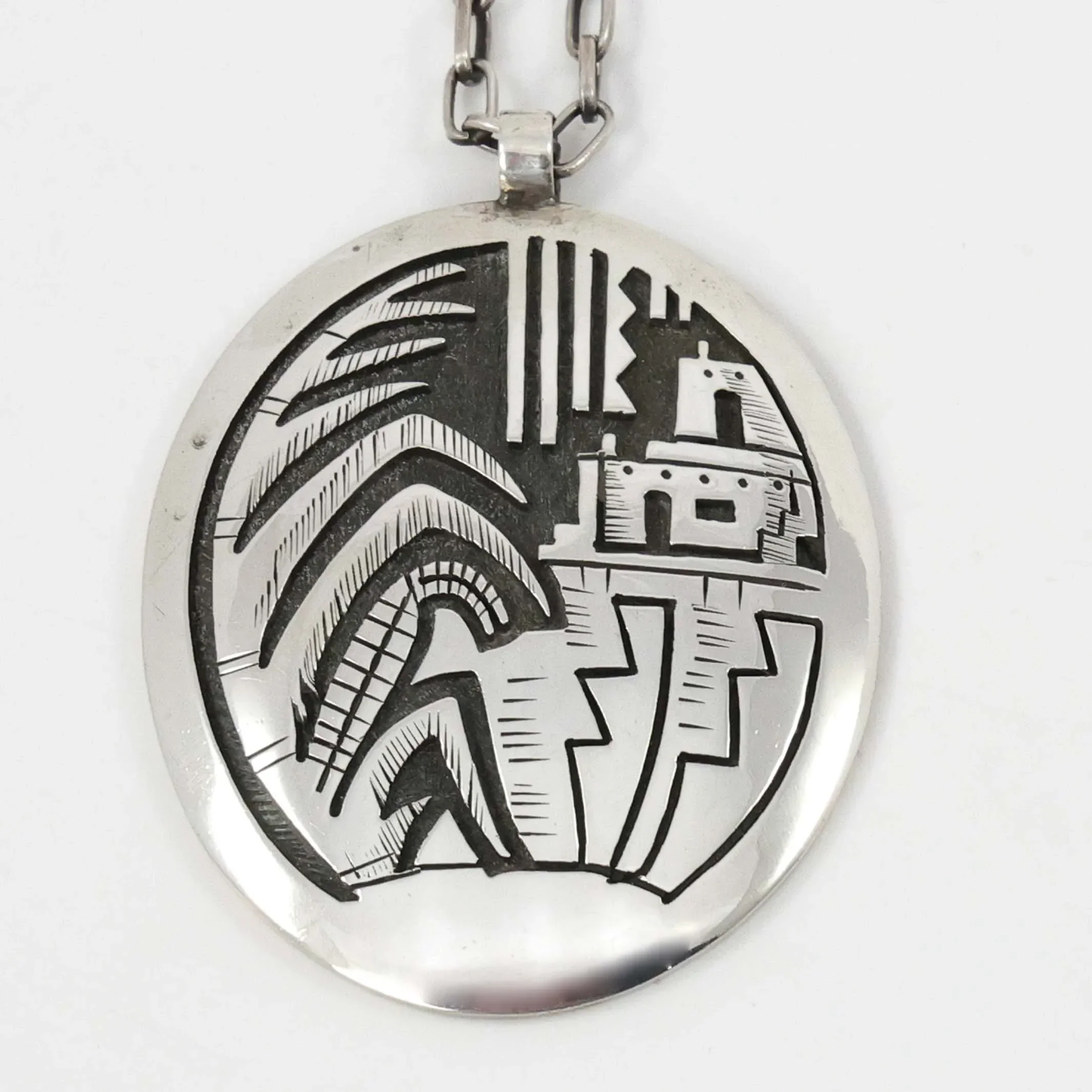 Village and Corn Pendant