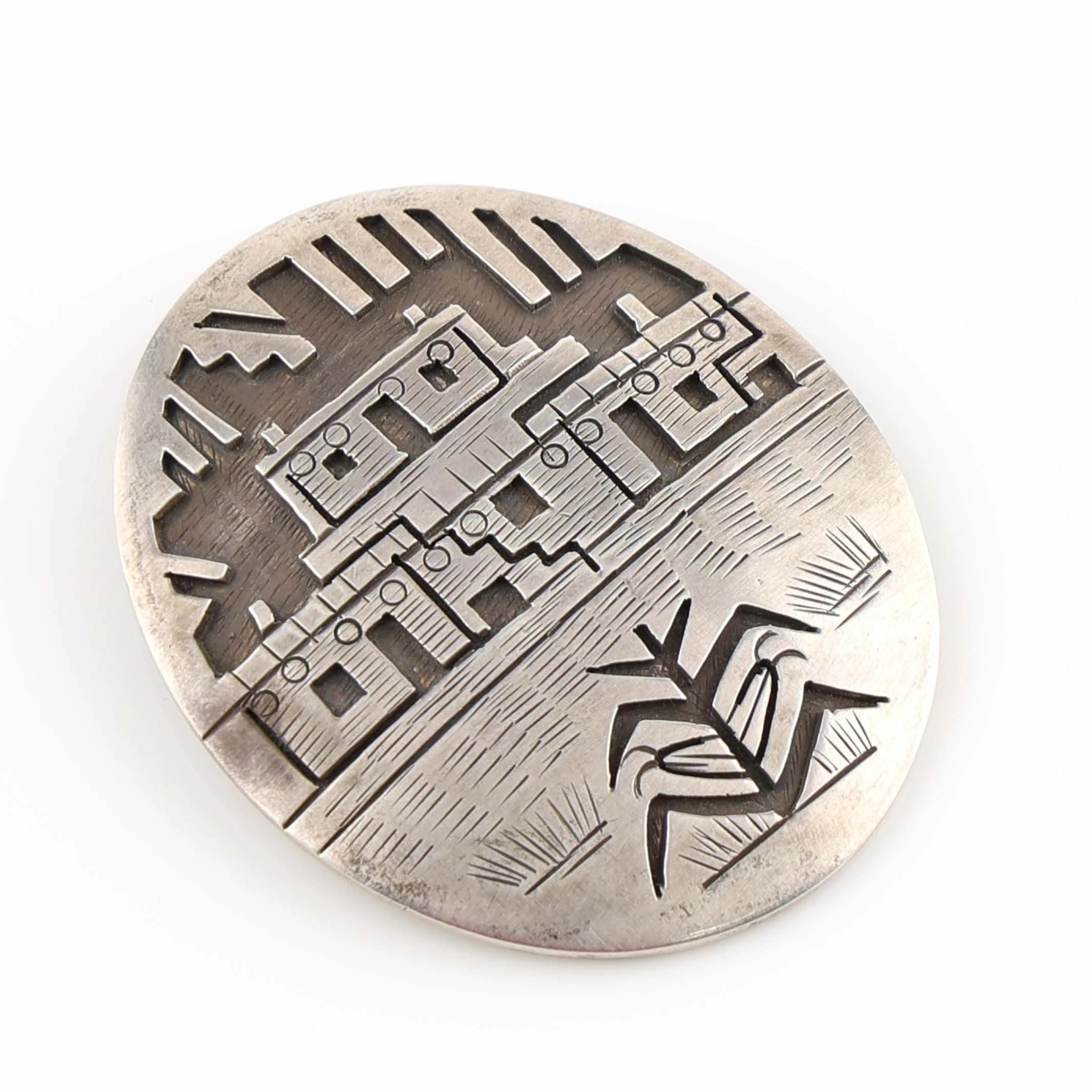 Village Scene Pin and Pendant - Image 2