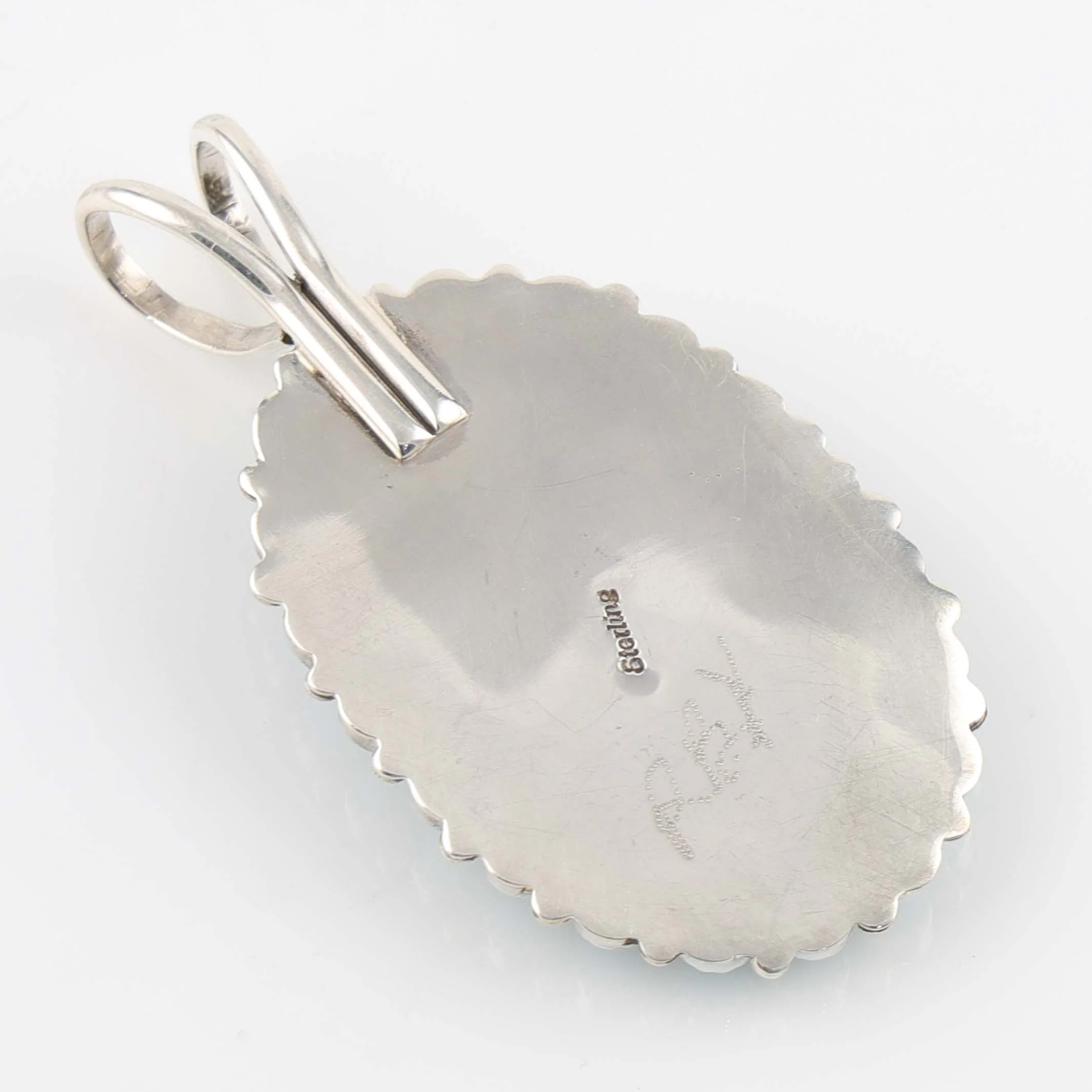 White Buffalo and Turquoise Pendant - Image 3