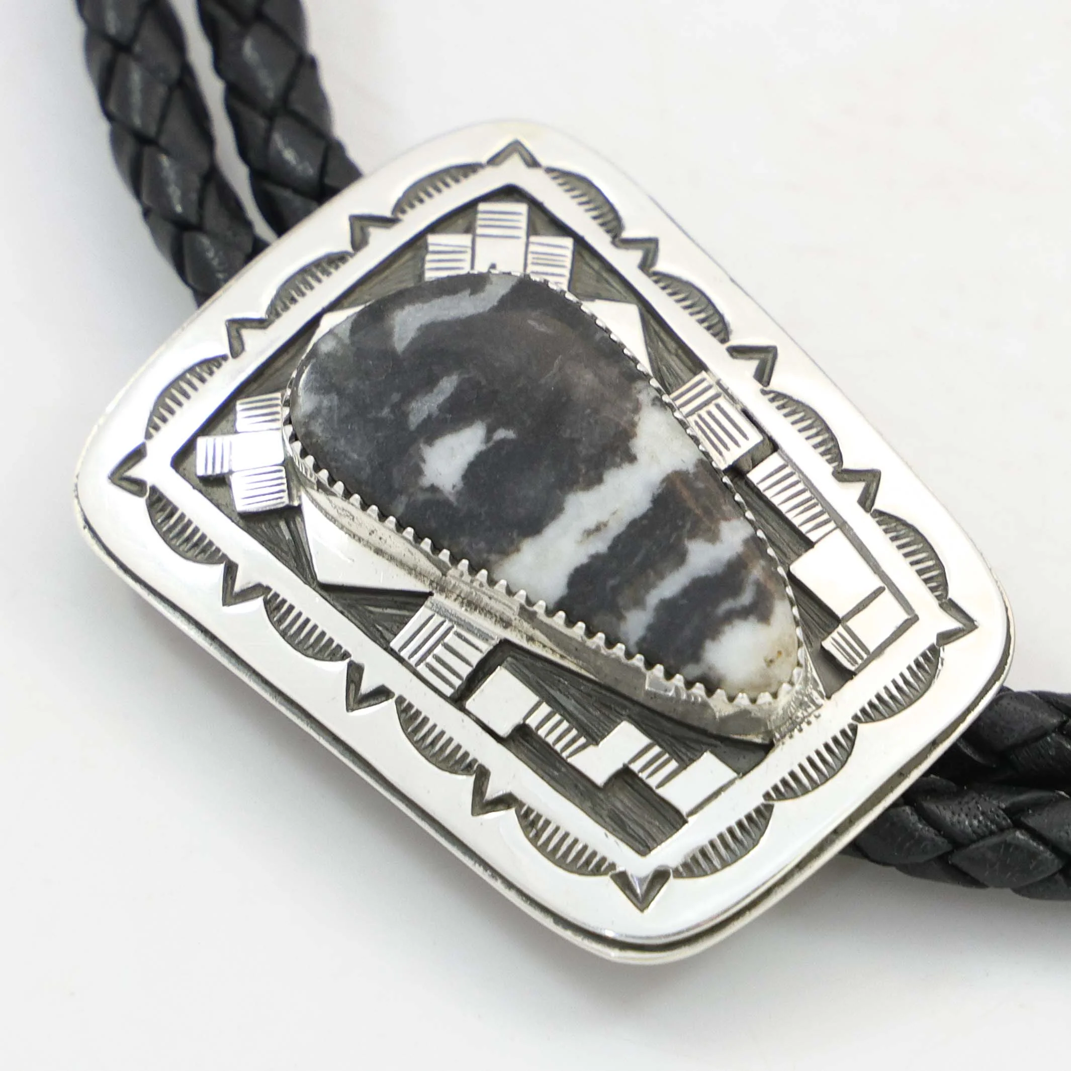 White Buffalo Bola Tie - Image 3